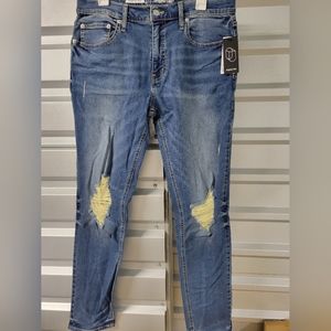 Original Use Jeans Mens  (34x34 actual) Slim Taper Blue Wash Distressed